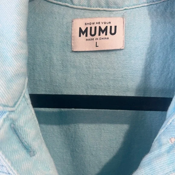 ✨Show Me Your Mumu Denim Romper✨ - Picture 3 of 8